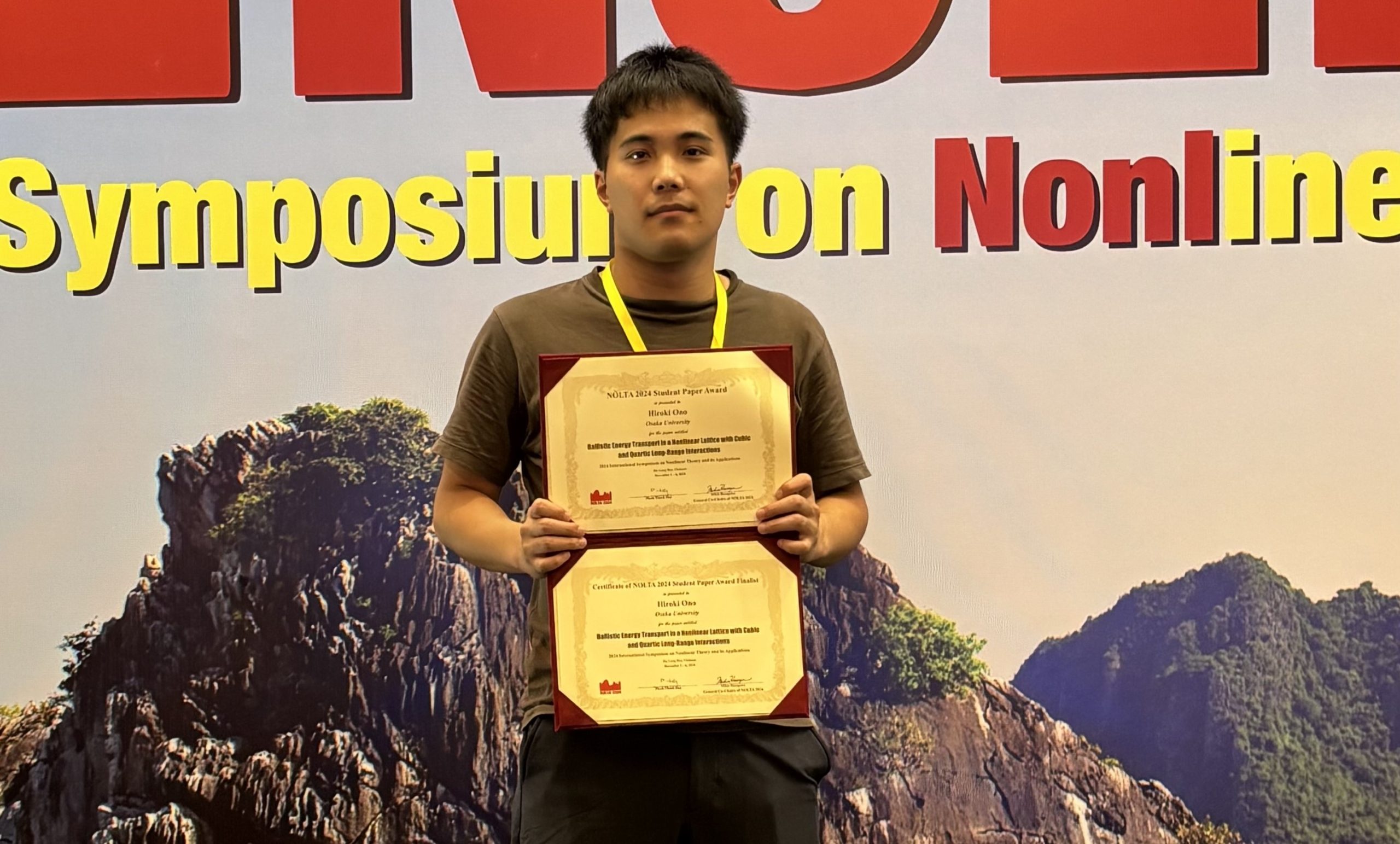 小野弘貴さんがNOLTA2024 Student Paper Awardを受賞しました 小野弘貴さんがNOLTA2024 Student Paper Awardを受賞しました